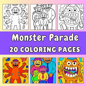 20 Halloween Coloring Book Pages - Cute Creepy Coloring Book - Monsters Coloring Book | Instant Download - 8.5” X 11” PDF for Printing - Etsy Australia