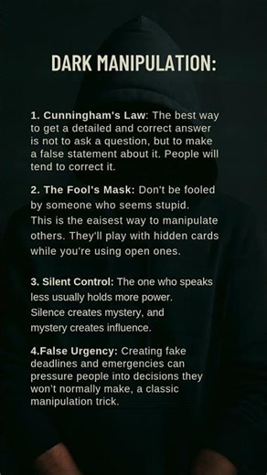 4 Dark Manipulation Tactics You Must Know | Psychological Tricks People Use Against You #shorts