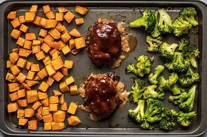Sheet Pan BBQ Meatloaf Dinner
