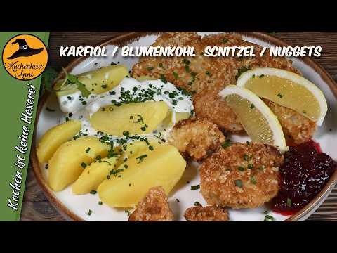 Knusprige Karfiol - Blumenkohl Schnitzel (mit raffinierter Panade)