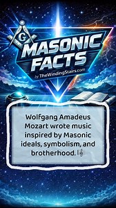 39K views · 598 reactions |  Wolfgang Amadeus Mozart composed music inspired by Masonic ideals and symbolism. Share a favorite Masonic artist or composer #MasonicFacts #FamousFreemasons #MusicHistory | The Winding Stairs | Facebook