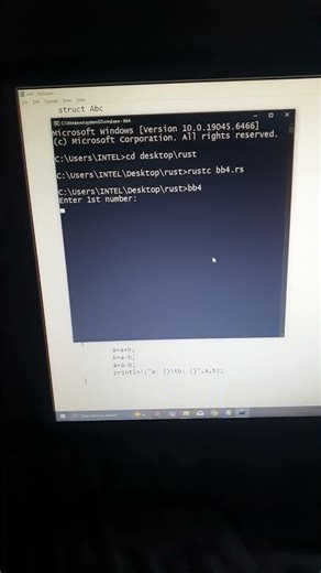rust | Swapping two numbers using structure and function | CodeLearning