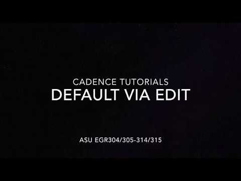 Cadence: Editing the default Via