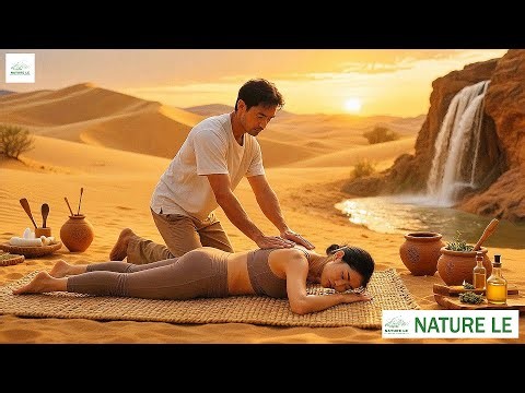 Relaxing Massage at Ultra Realistic Desert Oasis - Peaceful Sunset & Mysterious Calm #Relax #Spa