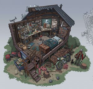 Learn how to create a Feng Zhu inspired room using both 3D and 2D techniques