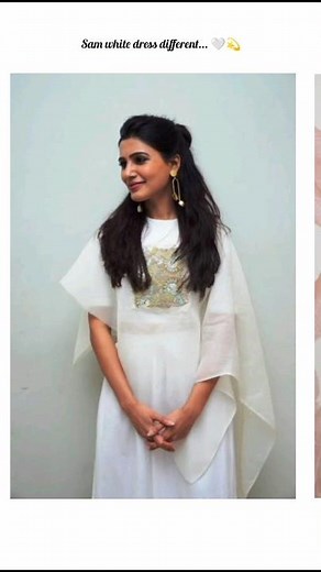 Samantha white dress different 🤍🥰 #samantha #sobhita #trending #music #love #shorts