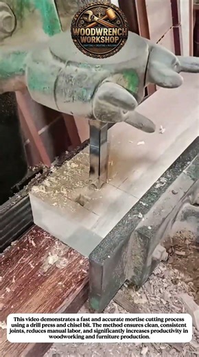 Fast Mortise Cutting with Drill Press | Precision Wood Joinery Technique