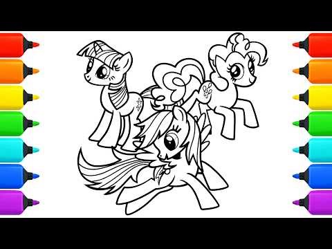 My Little Pony Coloring Pages 🎨 Rainbow Dash, Pinkie Pie & More!