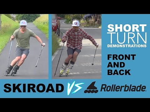 ROLLERBLADE VS SKIROAD DEMONSTRATIONS for skiing SKATE TO SKI