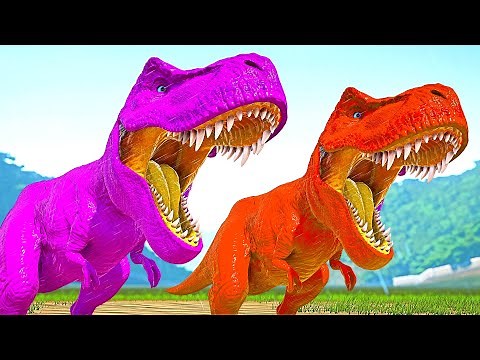 Color Tyrannosaurus Rex Vs Level 40 Spinosaurus Vs Godzilla I Rex Jurassic World Evolution Dinosau