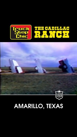 Cadillac Ranch, built in 1974 outside Amarillo, is a row of ten Cadillacs buried nose-first in the dirt, tailfins sticking up like monuments to American car culture. Created by the art collective Ant Farm with backing from Stanley Marsh 3, it became a Texas roadside icon where visitors spray-paint their mark on the cars, turning it into a living, ever-changing piece of outlaw Americana. Follow @lonestarbeer another Texas legend #americana #art #texas | Truck Stop Chic