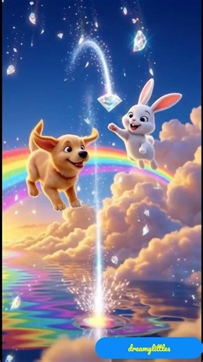 పప్పీ నిర్మించిన ఇంద్రధనుస్సు వంతెన| Puppy’s Rainbow Bridge |Magical Friendship Story |DreamyLittles