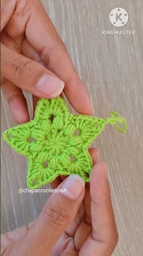 ⭐️Crochet Christmas Star 👇Free pattern Tutorial on YouTube step by step #shorts