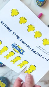 6.7K views · 102 reactions | Grab some colorful paint and round stones and get started on your own DIY PEEPS Painted Rocks! Use our printable PEEPS stencils to outline our PEEPS Chicks and Bunnies on your stones, and customize them with the colors of your choice. Once they're dry, hide them around your yard for a look-and-find game kids and adults will love. | PEEPS | Facebook