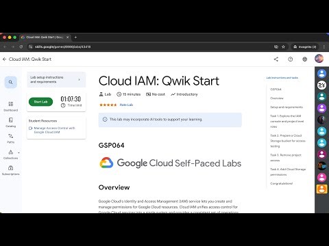 Cloud IAM: Qwik Start | GSP064