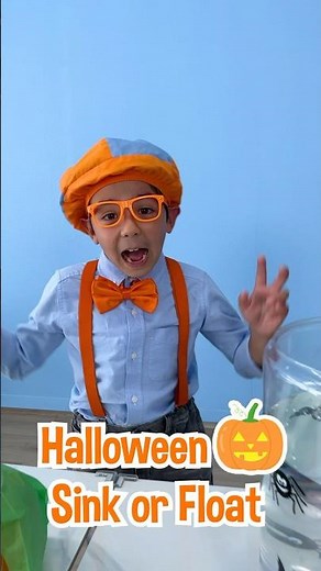 Kid Blippi and Meekah's Halloween SINK or FLOAT! #blippi #shorts