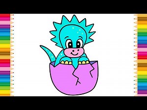 How to Draw a Cute Baby Dino | Easy Drawing Tutorial for Kids