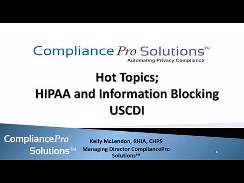 HIPAA and Information Blocking: Part 4: United States Core Data for Interoperability (USCDI v1)