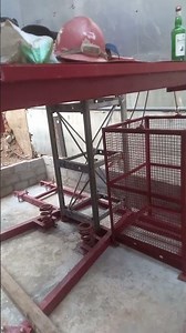 Hoist installation work in progress at the project site.#HoistTowerInstallation#ConstructionWork