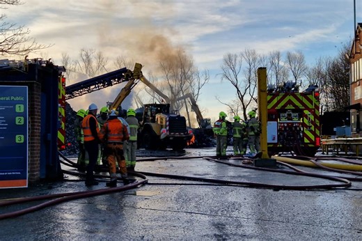 Firefighters tackle blaze at Leeds scrapyard - as it happened
