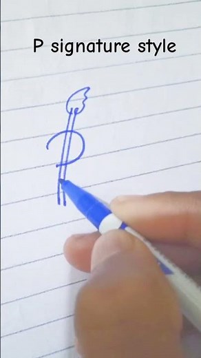 How to Fancy Draw Letter P Signature #calligraphy #signature #shortvideo