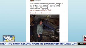 Romney son tweets heroics after wreck