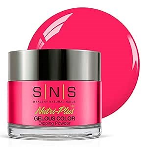 SNS Nail Dip Powder, Color Dipping Powder - Atomic Strawberry (Pink), CS181 - Long-Lasting Nail Color Lasts 14 Days - Low-Odor & No UV Lamp Needed - 1 oz.