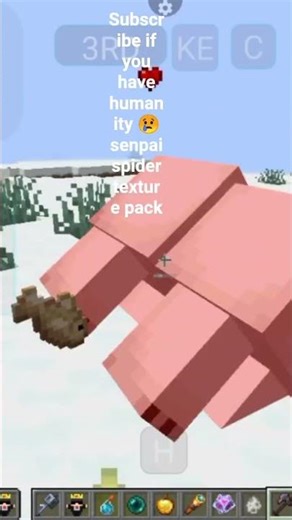 Senpai spider texture pack MCPE #minecraft #shorts #zoom