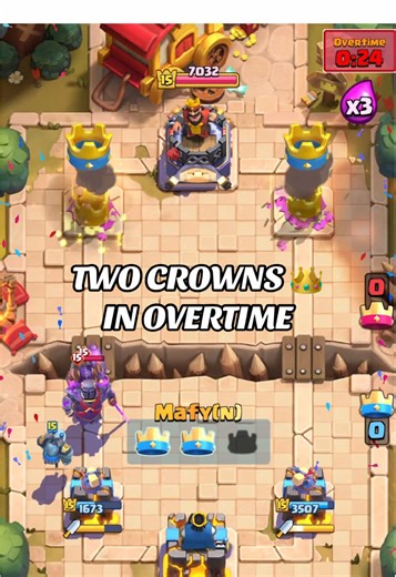 Clash Royale: Two Crowns Achieved in Overtime