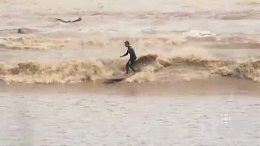 Surfing the tidal bore