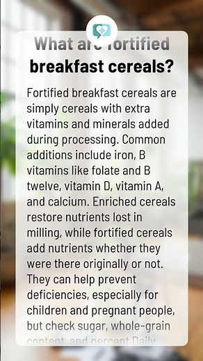 What are fortified breakfast cereals?