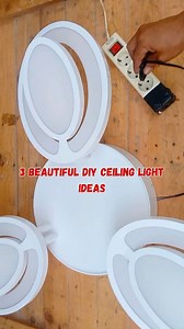 69K views · 748 reactions | 3 Beautiful DIY Ceiling Light Ideas Modern LED ceiling lights made of PVC pipes and acrylic #ceilinglights #diy #diyideas #decorativelamp #diycraft #homedekor | Mas Mamat | Facebook