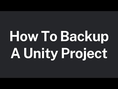How To Back Up And Reimport A Unity Project