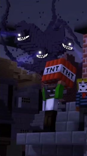 Wither Storm Destroys BoomTown!!! In Minecraft Story Mode