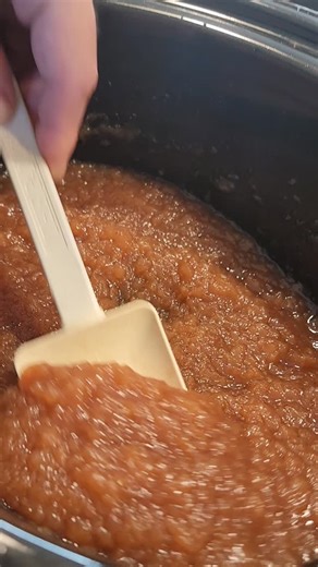 So 👀 the applesauce experiment was a success! 🤤 Tastes great 🙌 4 ingredients ~3# of apples, peeled, cored and sliced 1/2 cup granulated sugar (or less if you desire) 1/2 to 1 tsp ground cinnamon (to your taste) 1/2 cup water Place all in your crockpot bowl 🥣, mix, cover and let ride on high for 4 hours. Mash with a metal whisk or utensil of choice to desired consistency. We even blended some and made homemade baby food applesauce...*whoops* | From Scratch Nutrition