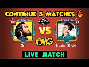 🌟Sri Vs Nazim🌟 Best of 5🔥 / Carrom Pool ❤️ OMG 🤩 First time in Carrom Pool 😲