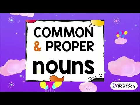 Common Nouns and Proper Nouns | Nouns for Kids l Learning is fun