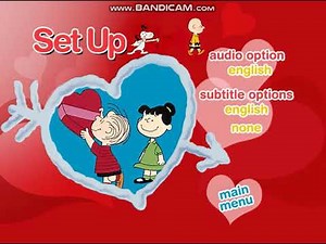 DVD menu walkthrough: Be My Valentine, Charlie Brown 2002 DVD