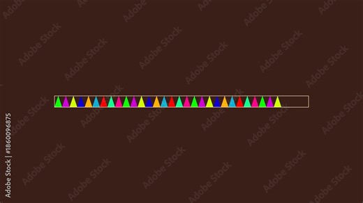 Progressbar animation in 4k showing colorful shapes for video content creation