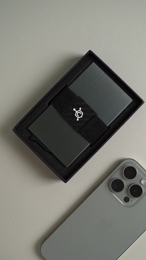 This year's natural Titanium iPhone 15 pro perfectly matches our CODE 118 wallet in brushed Titanium... | CODE 118