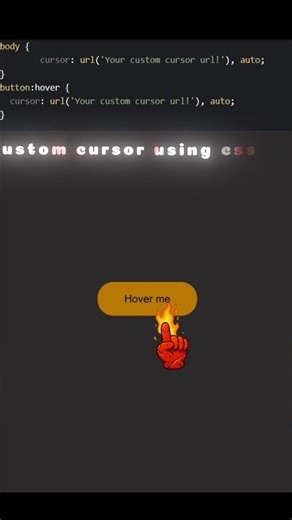 custom cursor using only css! #code #css #developer #programming #shorts #html #python #javascript