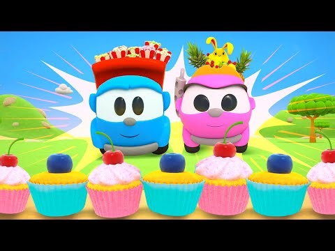 Leo brings tasty muffins, fruits and veggies for friends! Sing songs about food with Leo the truck.