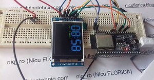 128x160 1.8" TFT display with ST7735 controlled by ESP32