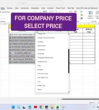Track Stocks in Excel Like a Pro 📊 | Live Stock Prices in Excel – Easy Trick! | Excel for Stock