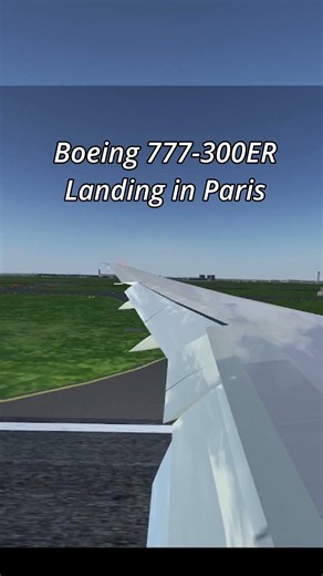 Landing in Paris Charles De Gaulle in B777 #shorts