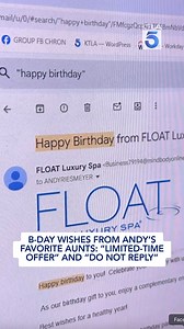 20K views · 150 reactions | Age: older. Inbox: bolder. Discounts? Unlimited. Andy takes us behind the scenes of his birthday “fan mail.” | KTLA 5 News | Facebook