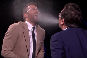 Ryan Reynolds and Jimmy Fallon Spit in Each Others’ Face (Video)