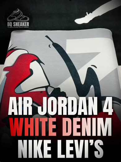 Air Jordan 4 x Levi's: White Denim Style Fusion