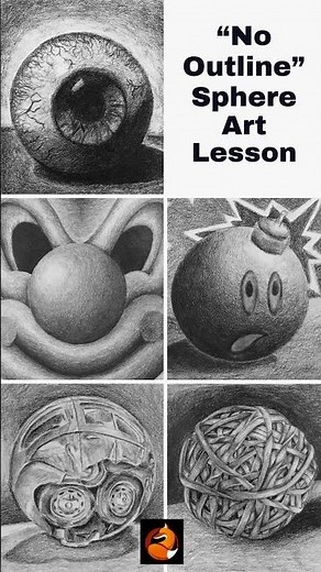 How to Teach Value Shading: No Outline Sphere Drawing Lesson | Pencil Shading Project for Beginners