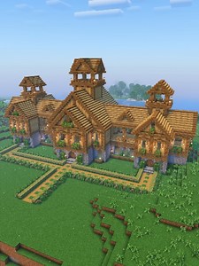 Minecraft Surival Mansion House #minecraft #idea #build #base #fyp #viral #minecraftbuild #minecrafttutorialbuild #tutorial #tiktorial #farm #house #starter